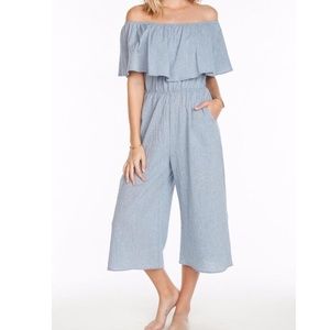 Twenty Ten Denim Off Shoulder Jumpsuit